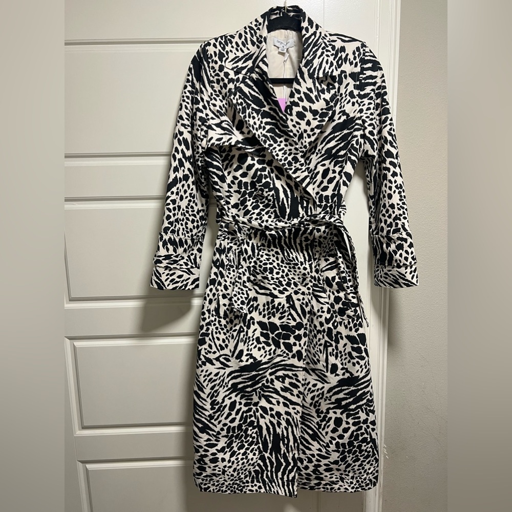 NWT Sergio Hudson X Target Trench Coat Animal Print Size XXS Limited Addition